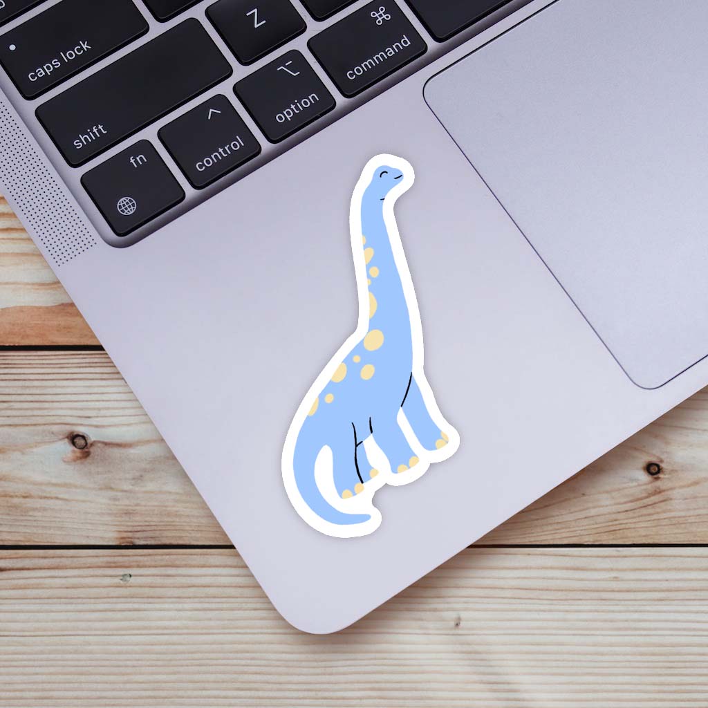 Blue Long Neck Dinosaur Sticker