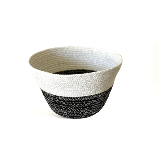 Natural and Black Rope Basket