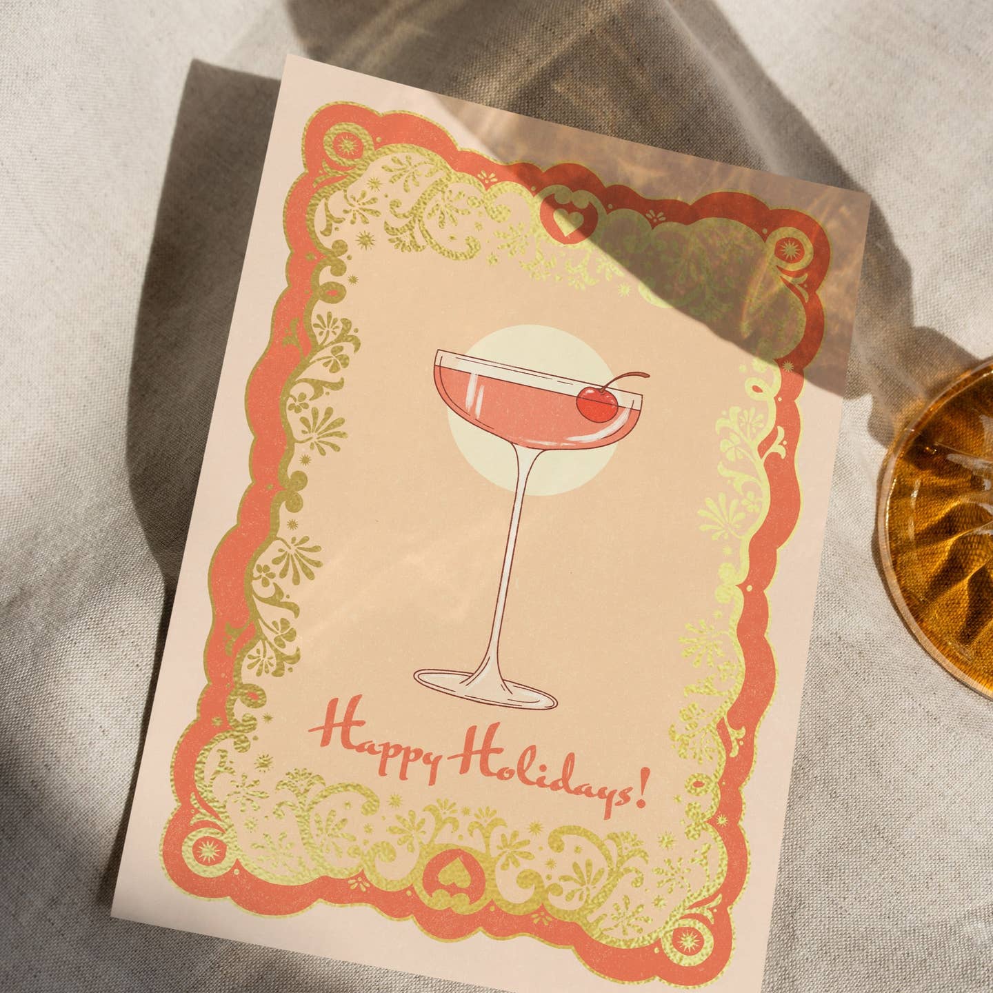 Happy Holidays Cocktail Card