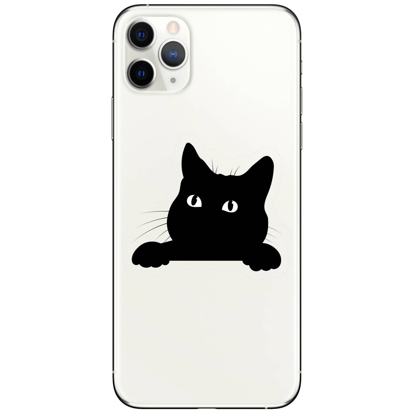 Perching Kitty Clear Vinyl Sticker