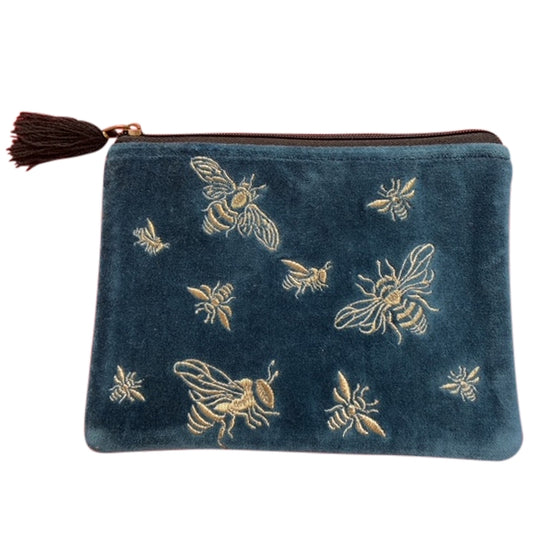 Bees Velvet Coin Purse