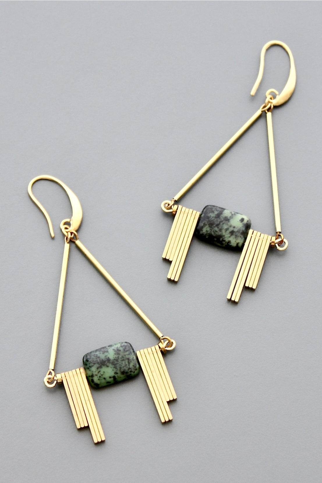 Geometric Artdeco Jasper Earrings