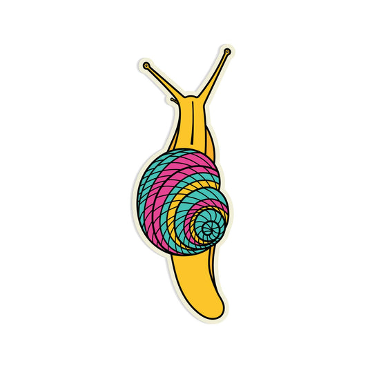 Vibrant Voyager Snail Vinyl Sticker