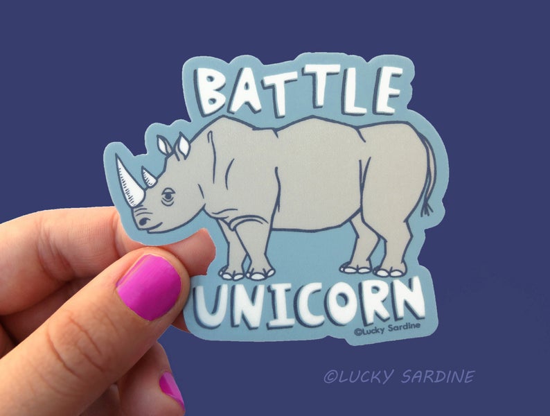 Battle Unicorn Sticker