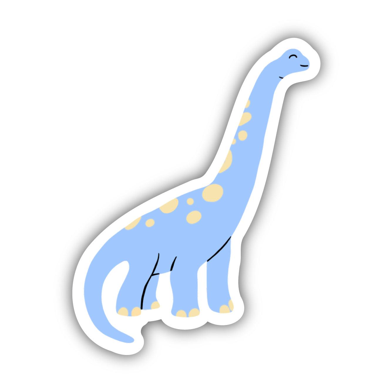 Blue Long Neck Dinosaur Sticker