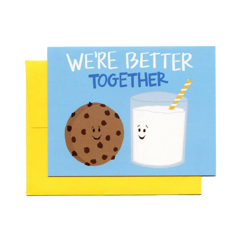 Cookie & Milk Better Together Greeting Card