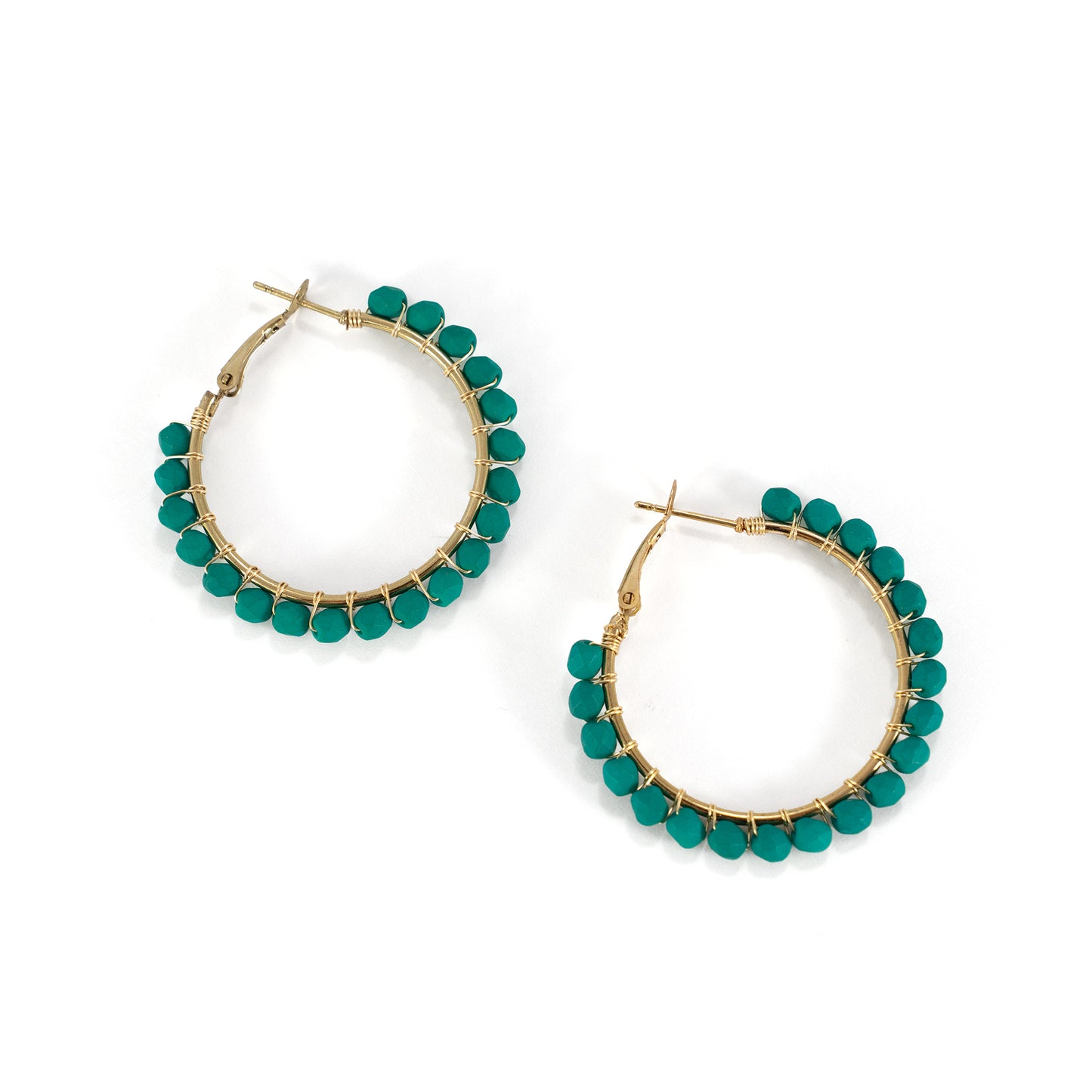 Czech Glass Beaded Hoops