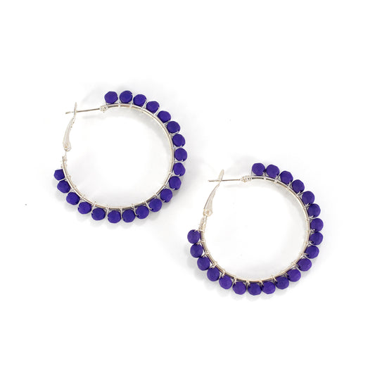 Czech Glass Beaded Hoops