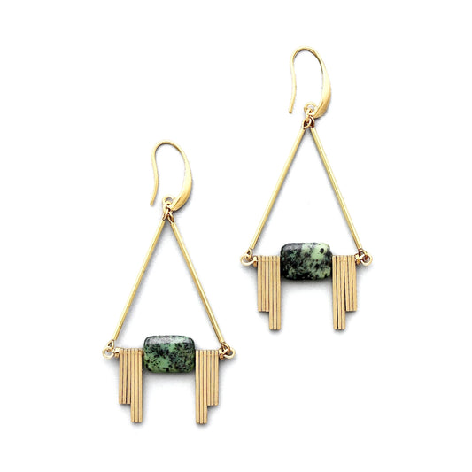 Geometric Artdeco Jasper Earrings