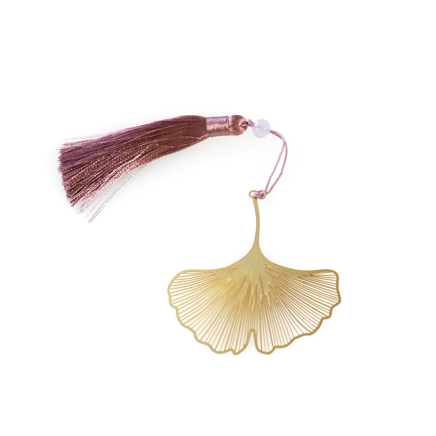 Golden Ginkgo Leaf Metal Bookmark