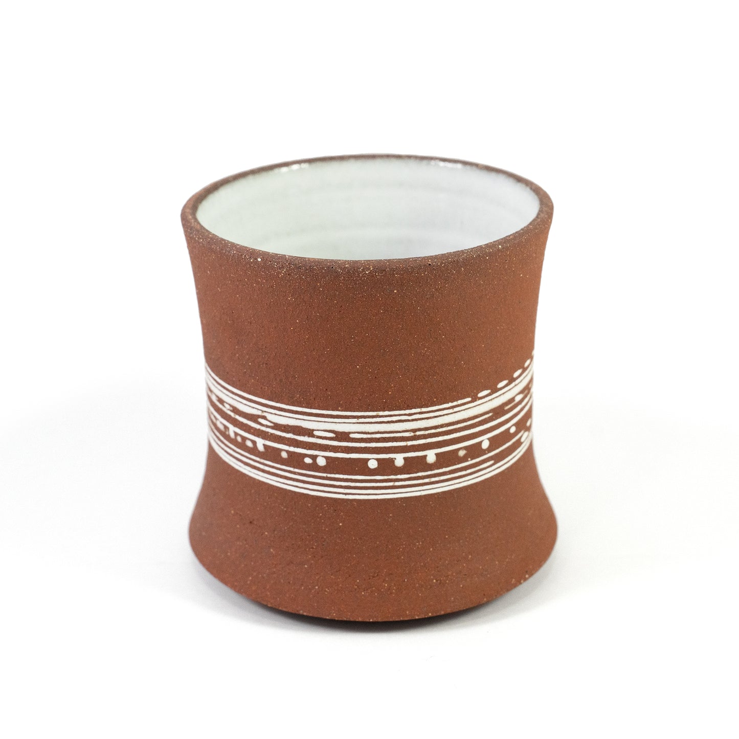 Glazed Speckle Carved Earthenware Cup