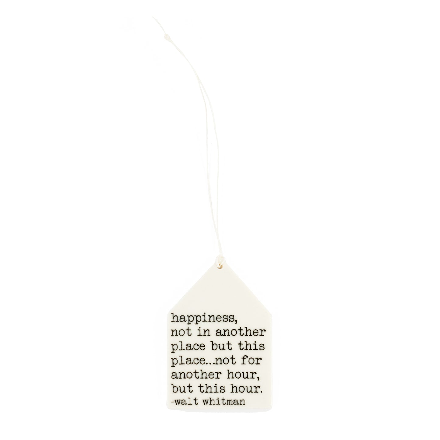 Porcelain Wall Tag - Walt Whitman