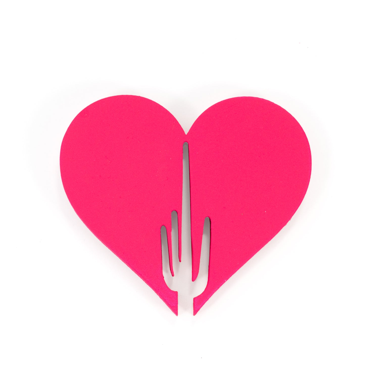 Saguaro Heart Wooden Magnet