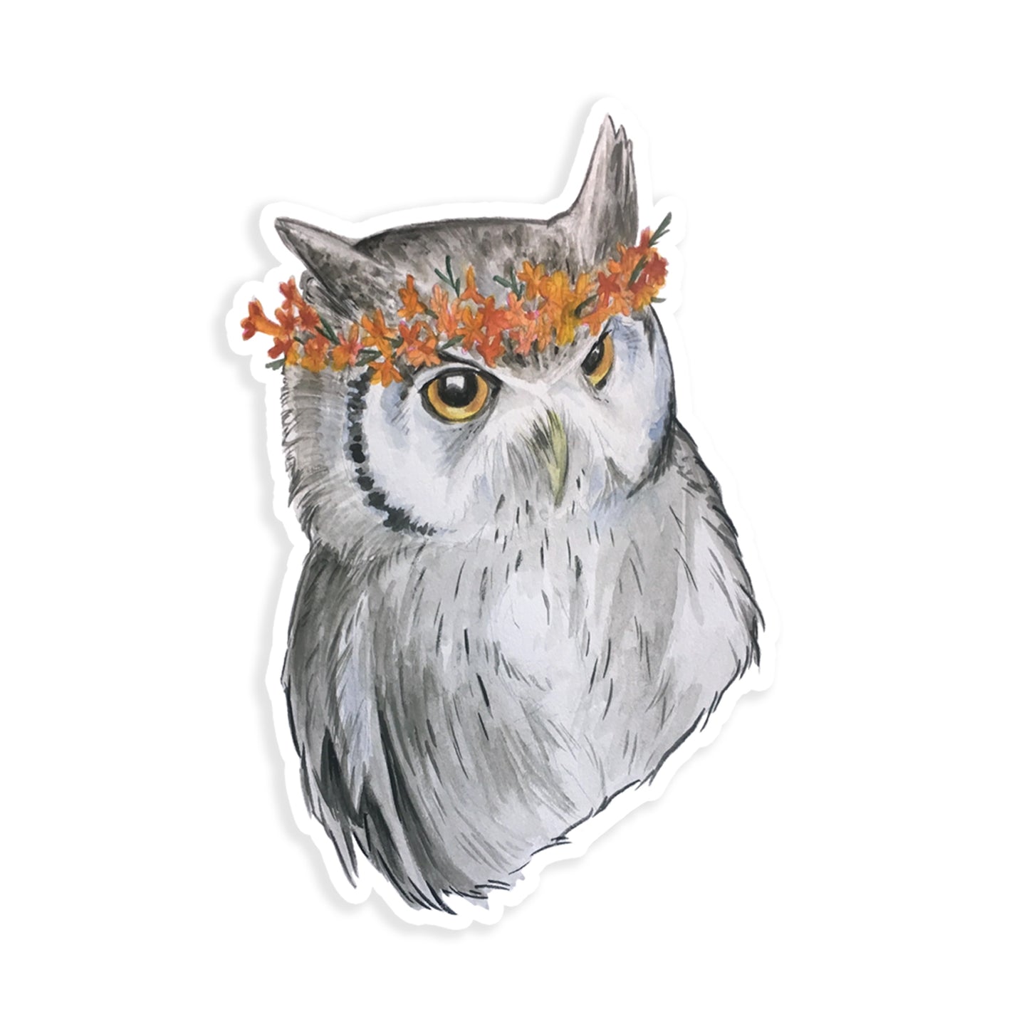 Whimsical Owl Sticker