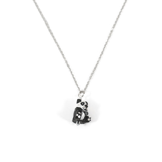 Black and White Panda Charm Handmade Necklace