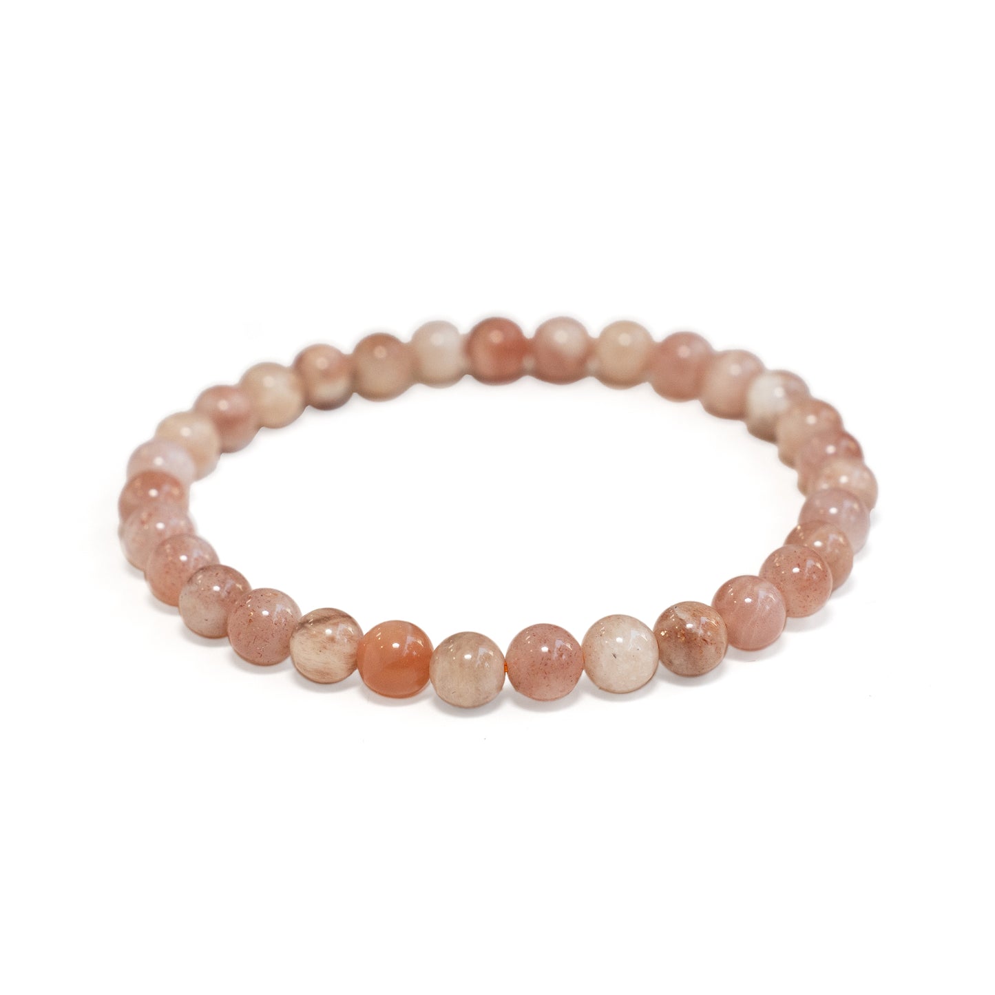 Peach Moonstone 6mm bracelet