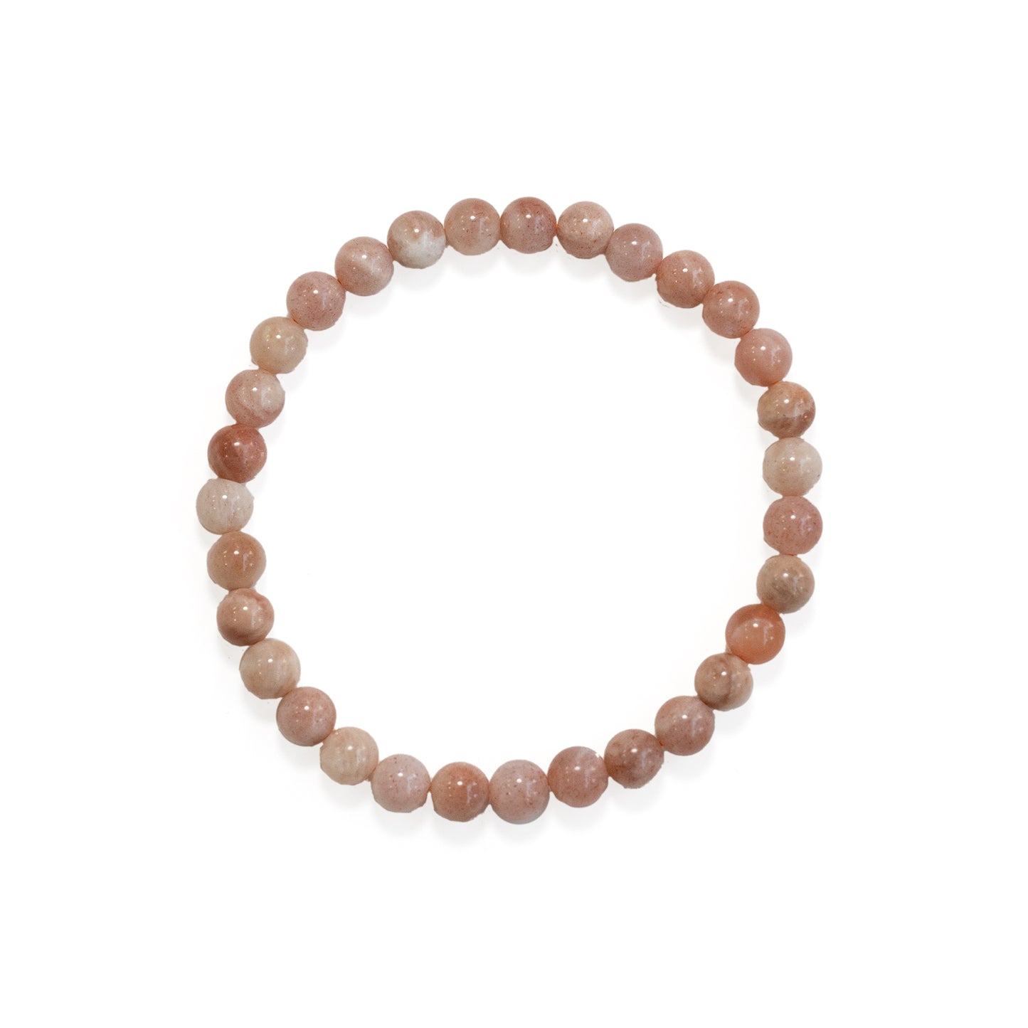 Peach Moonstone 6mm bracelet