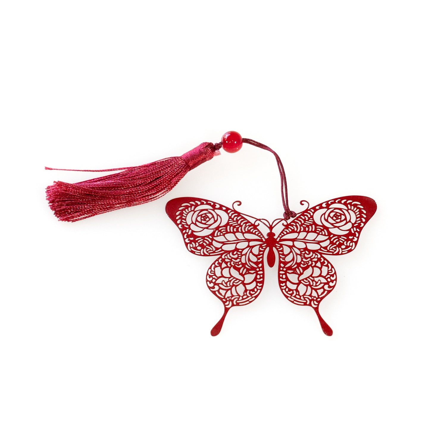 Red Fine Detailed Butterfly Bookmark