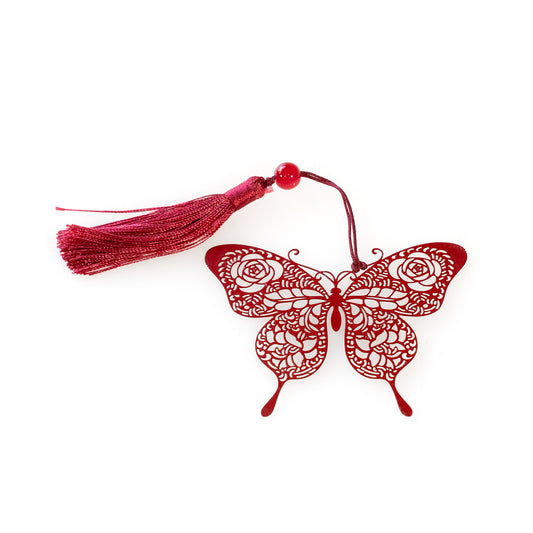 Red Fine Detailed Butterfly Bookmark