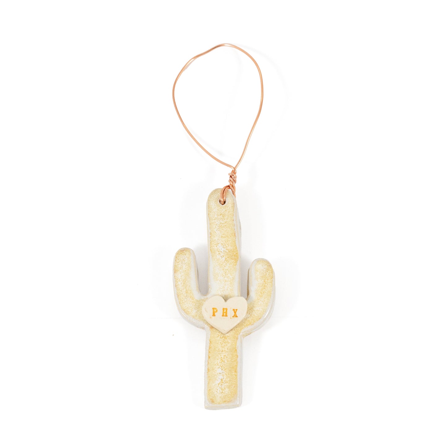 Saguaro Gold Glaze Handmade Ceramic Ornament