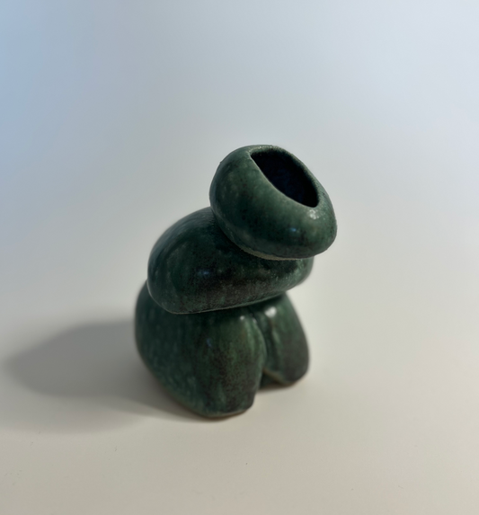 Green Figure Vase