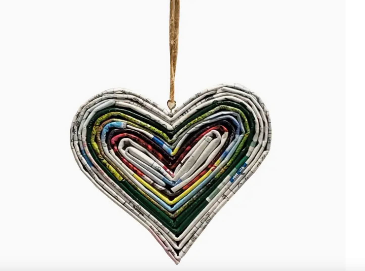 Heart Recycled Paper Ornament