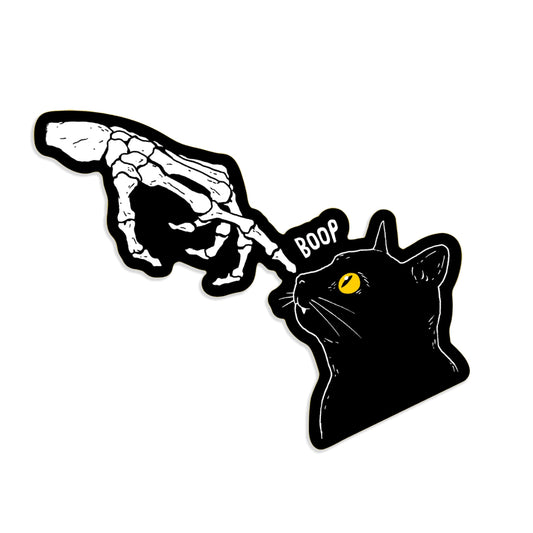 Spooky Cat Boop Sticker