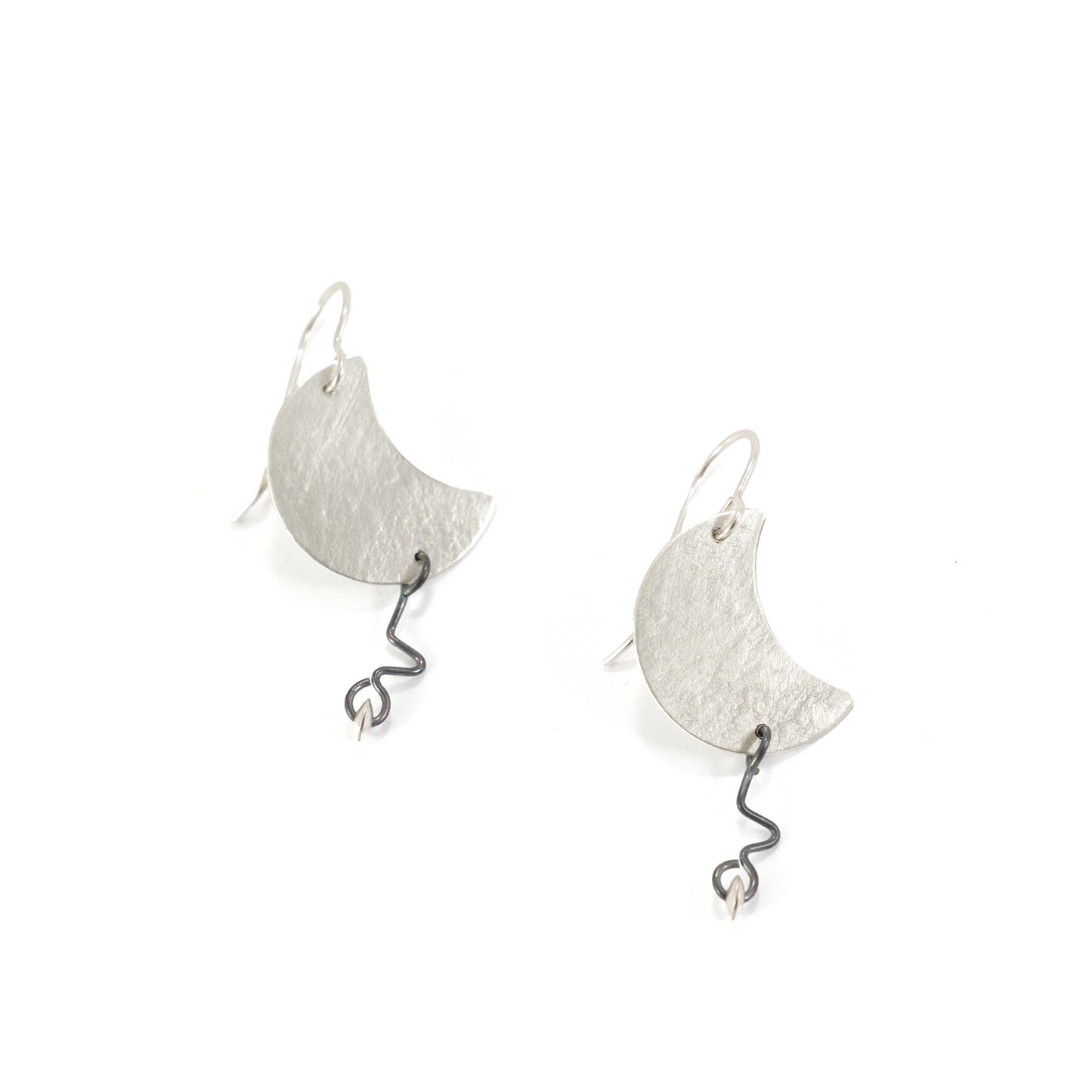 Sterling Silver Moon Earrings