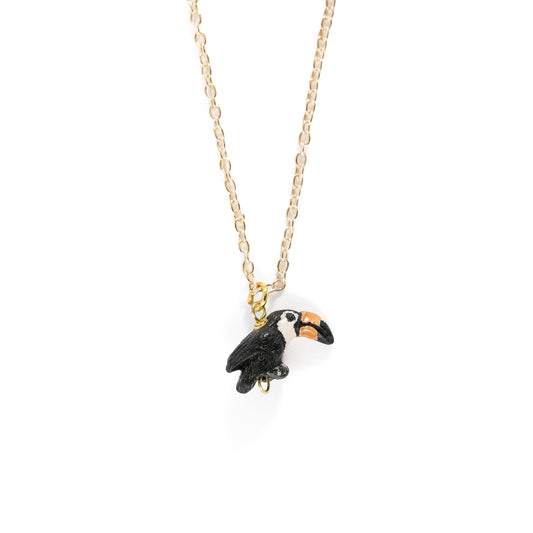 Toucan bird charm handmade necklace