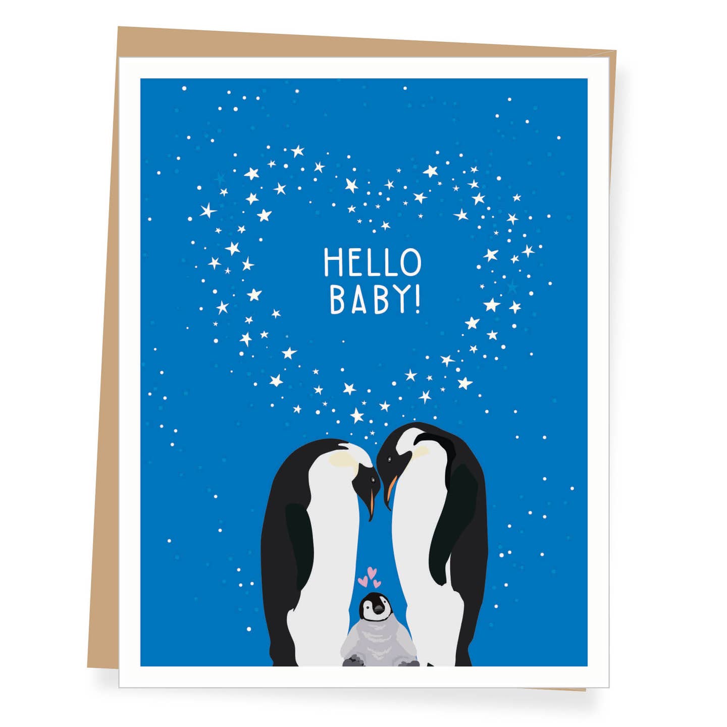 Penguin Family New Baby Greeting Card