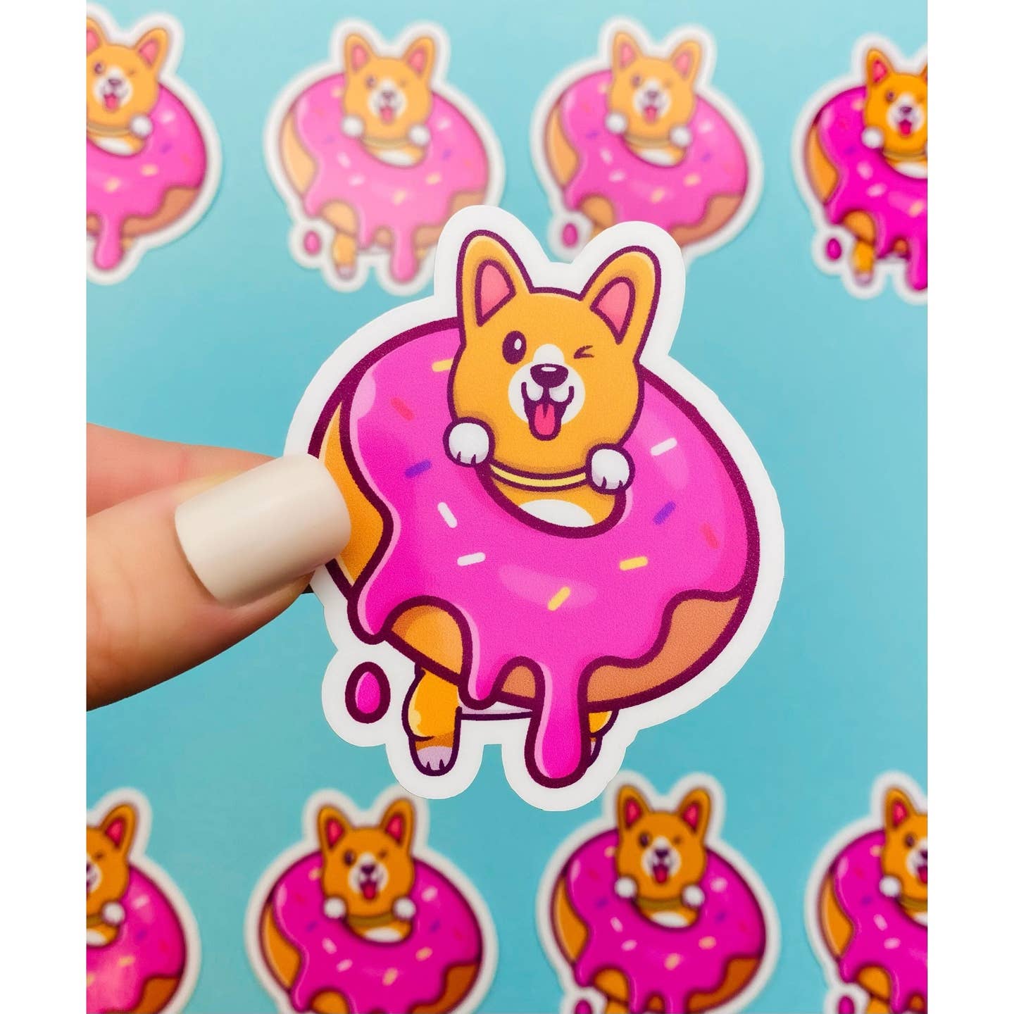 Corgi Donut Sticker