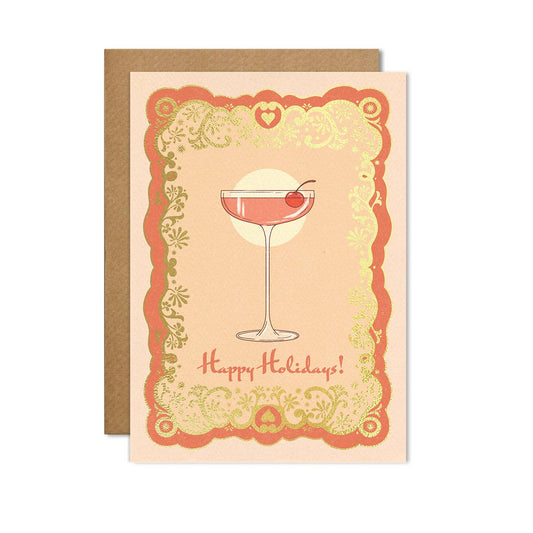 Happy Holidays Cocktail Card