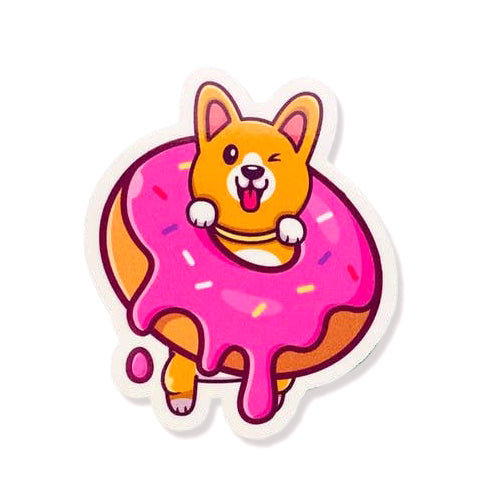 Corgi Donut Sticker