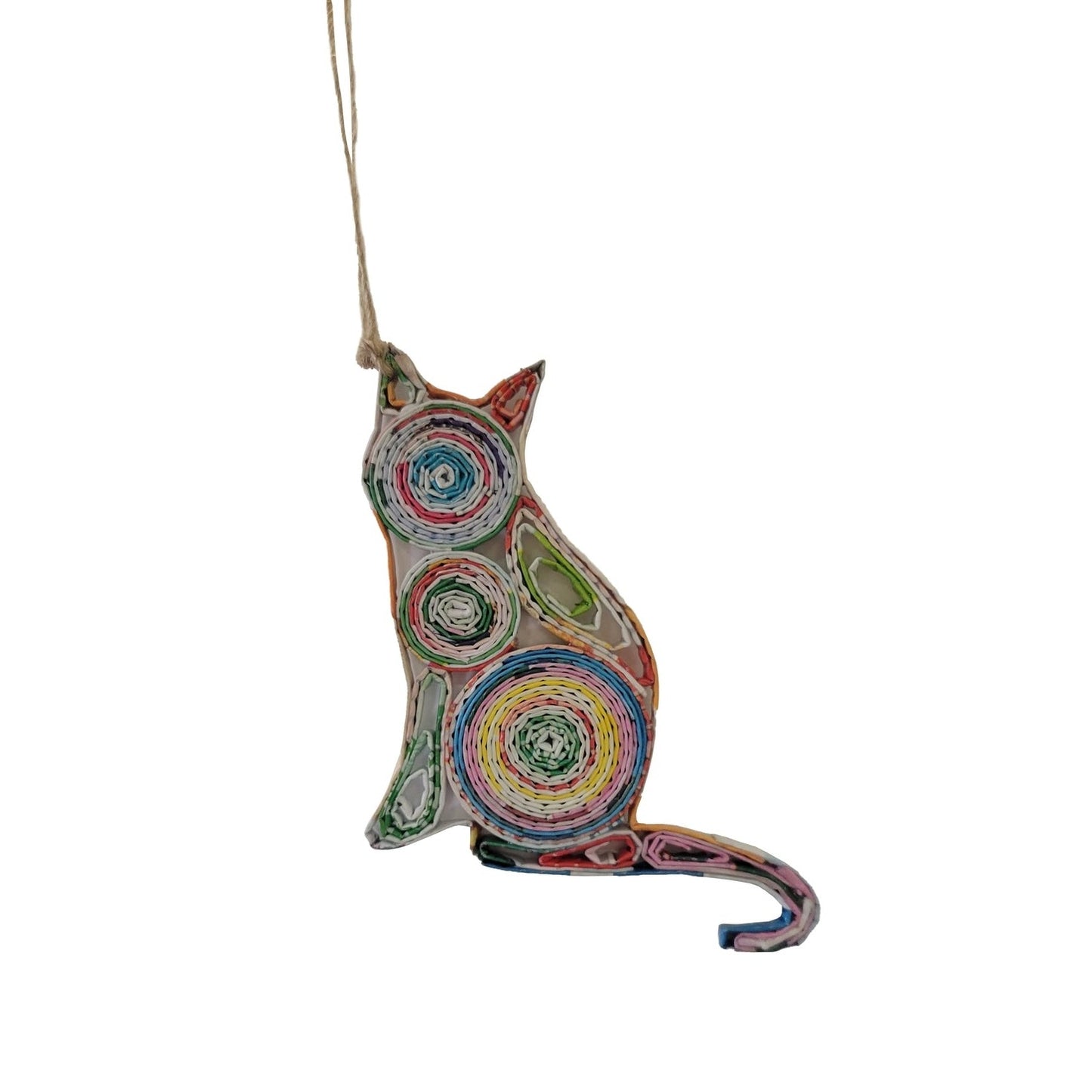 Cat Recycled Paper Ornament