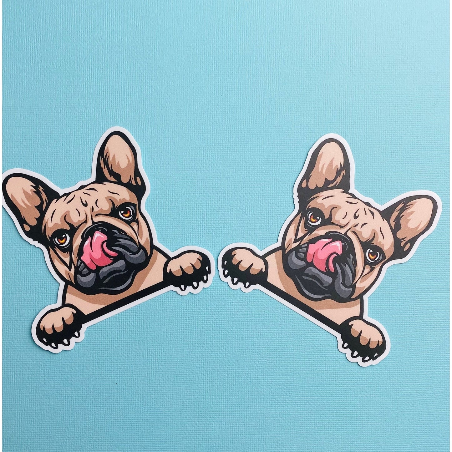 Peeking French Bulldog Sticker