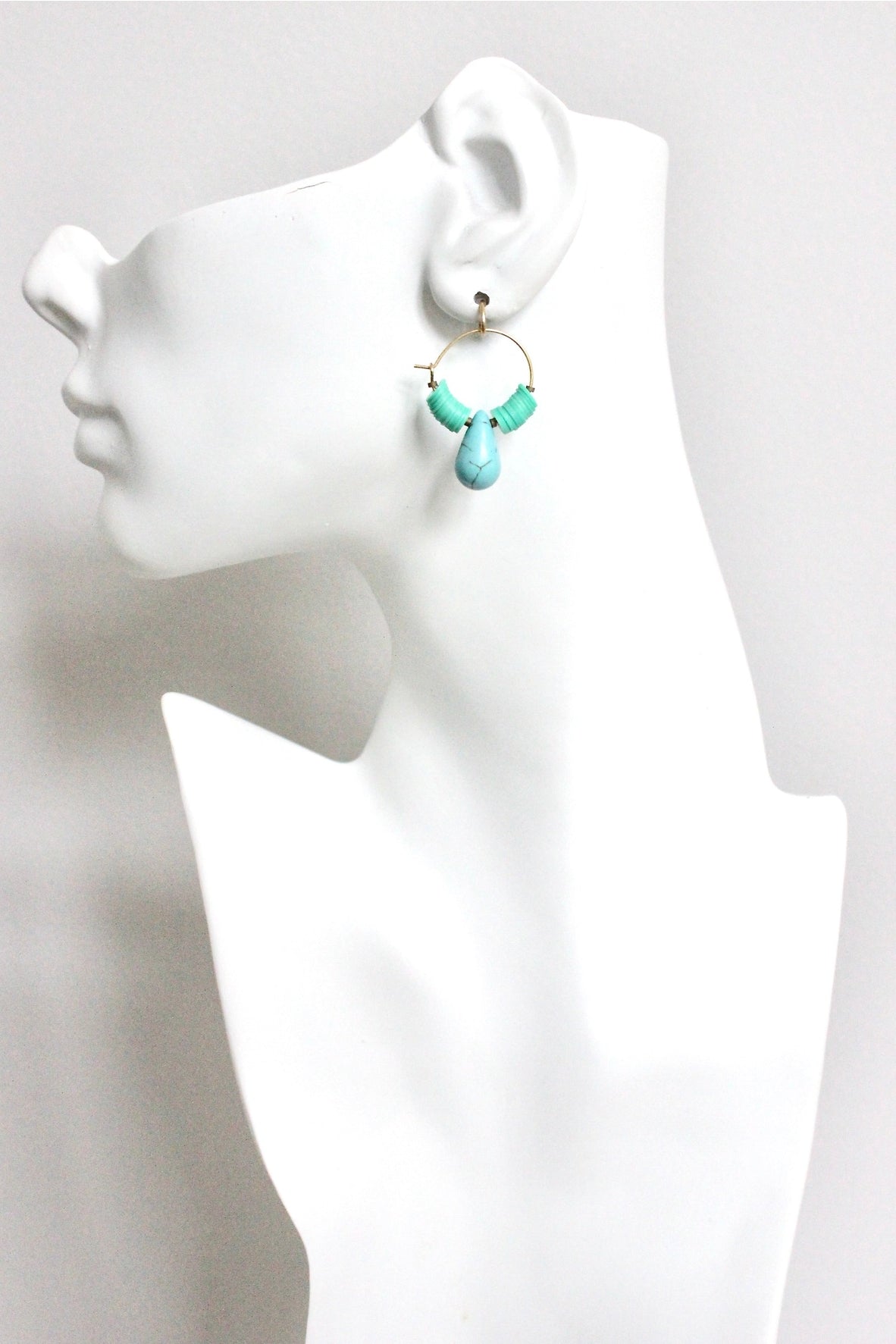 Mint and Turquoise Hoops