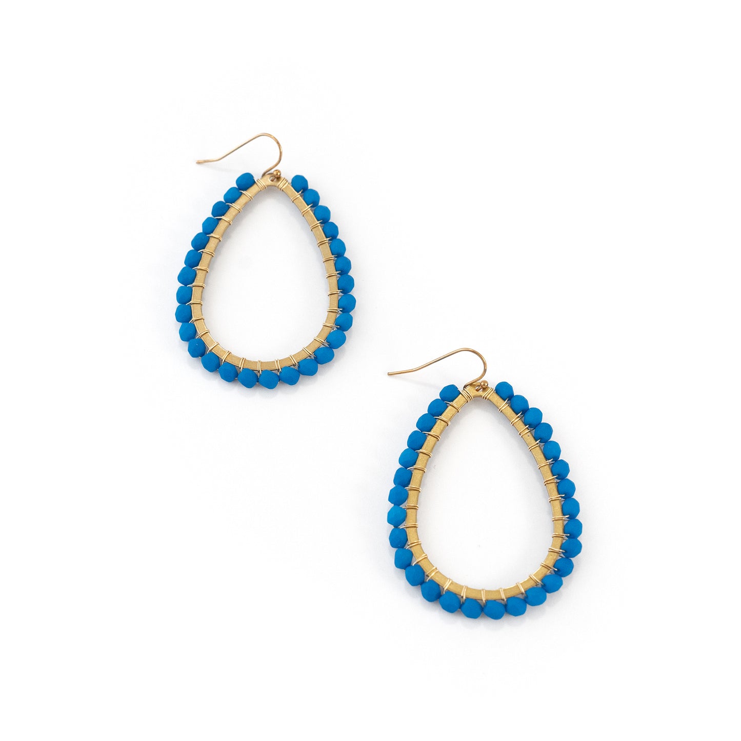 Large Beaded Teardrop Earrings