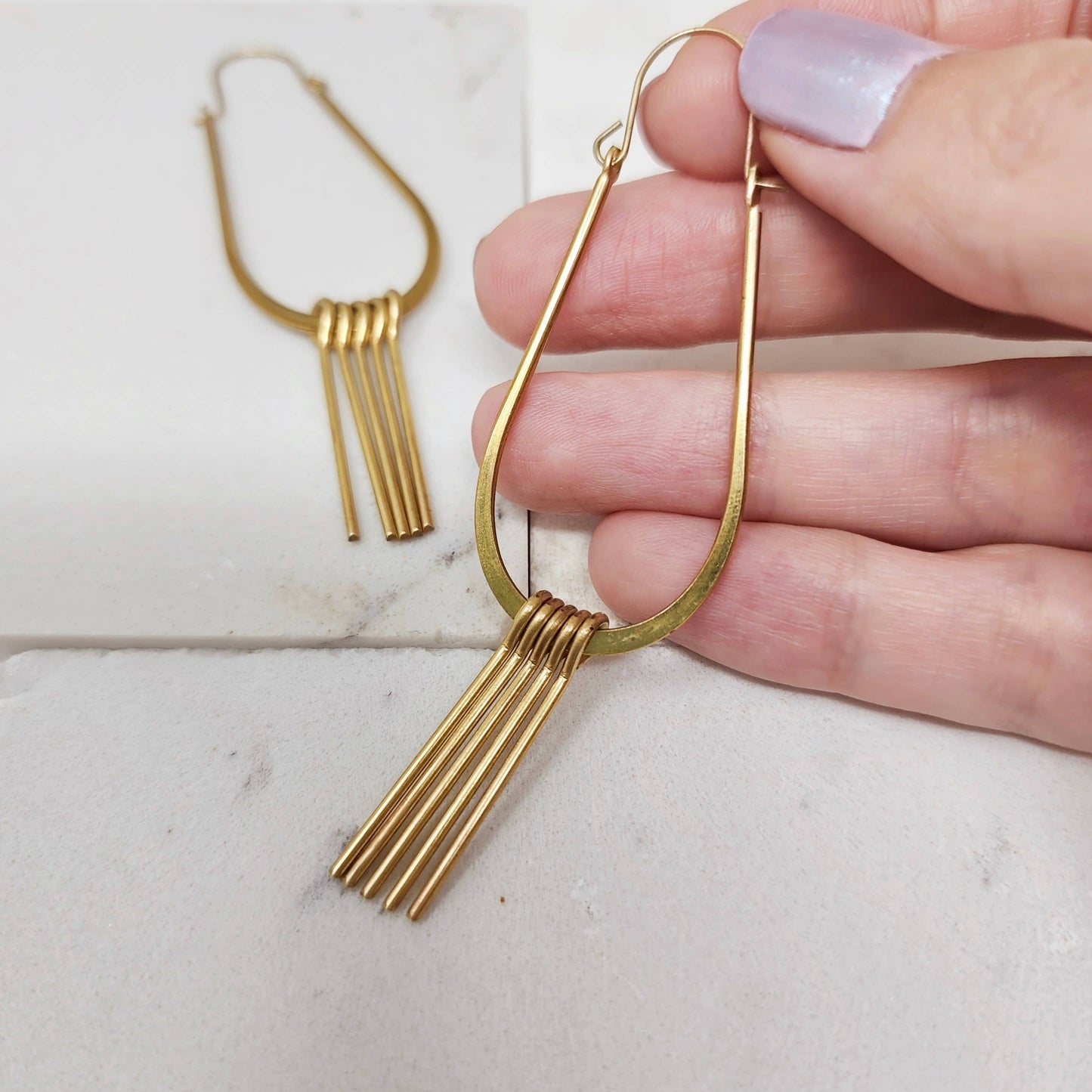 Modern Fringe Drop Earrings