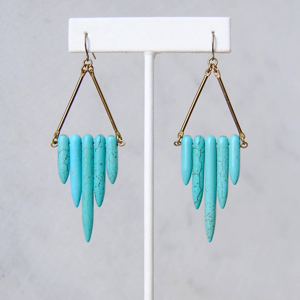 Turquoise Shield Earrings