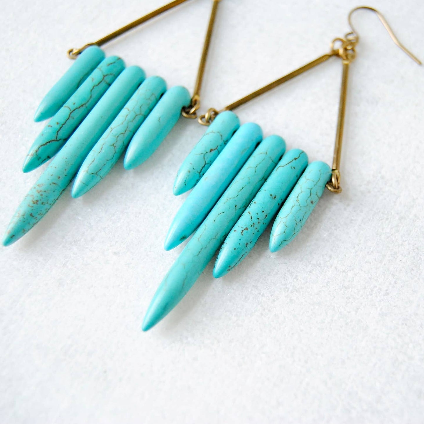 Turquoise Shield Earrings