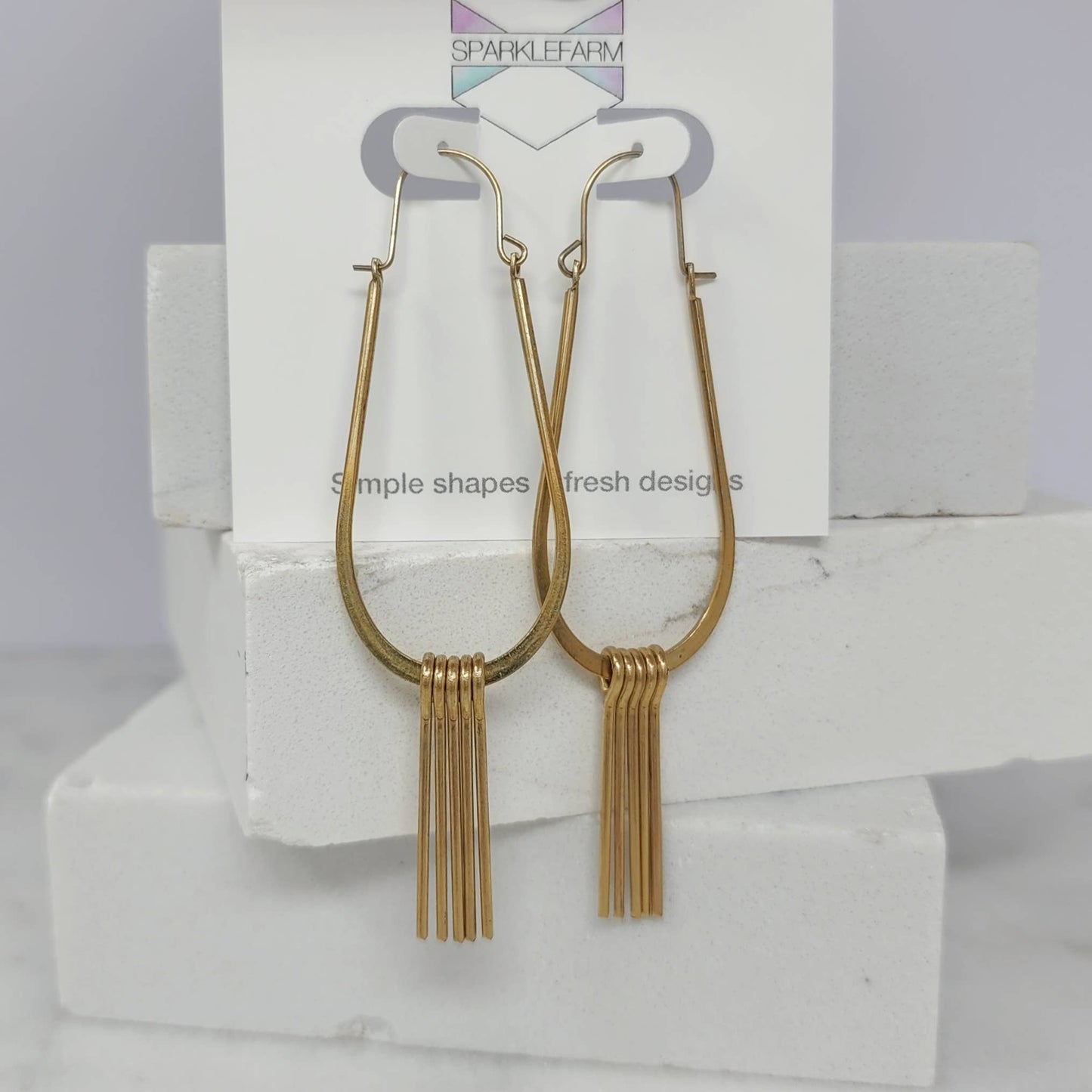 Modern Fringe Drop Earrings