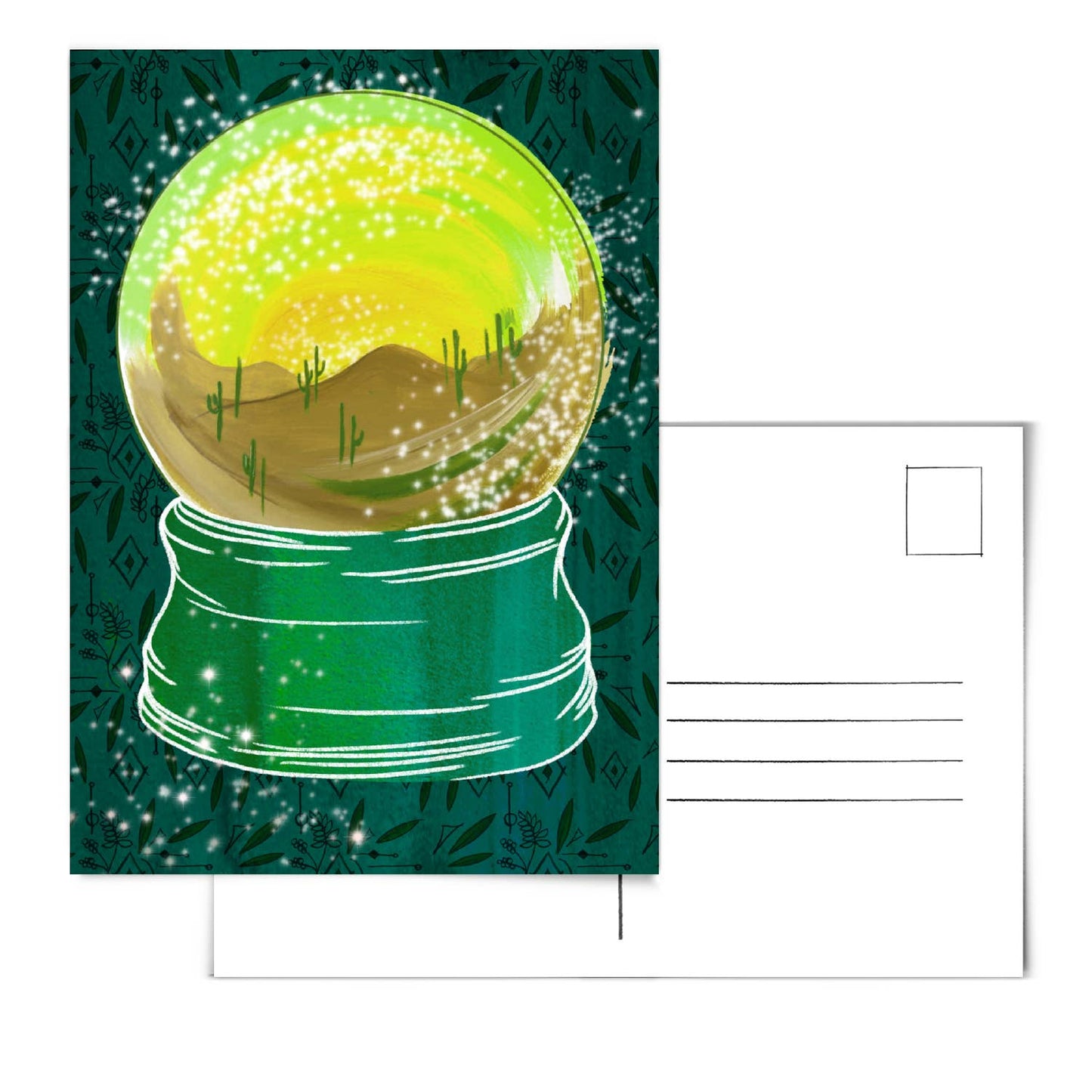 Desert Snowglobe Postcard