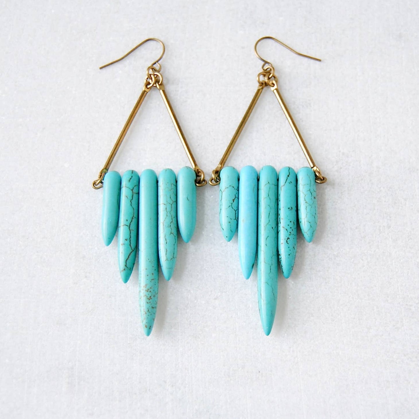 Turquoise Shield Earrings