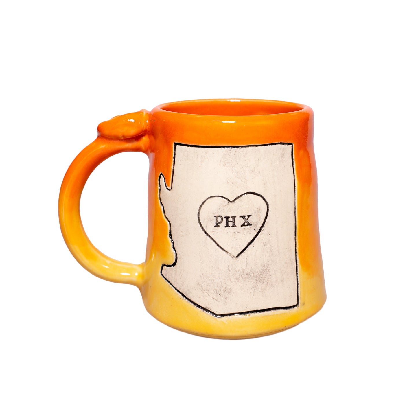 PHX Sunset Carved Ceramic Mug