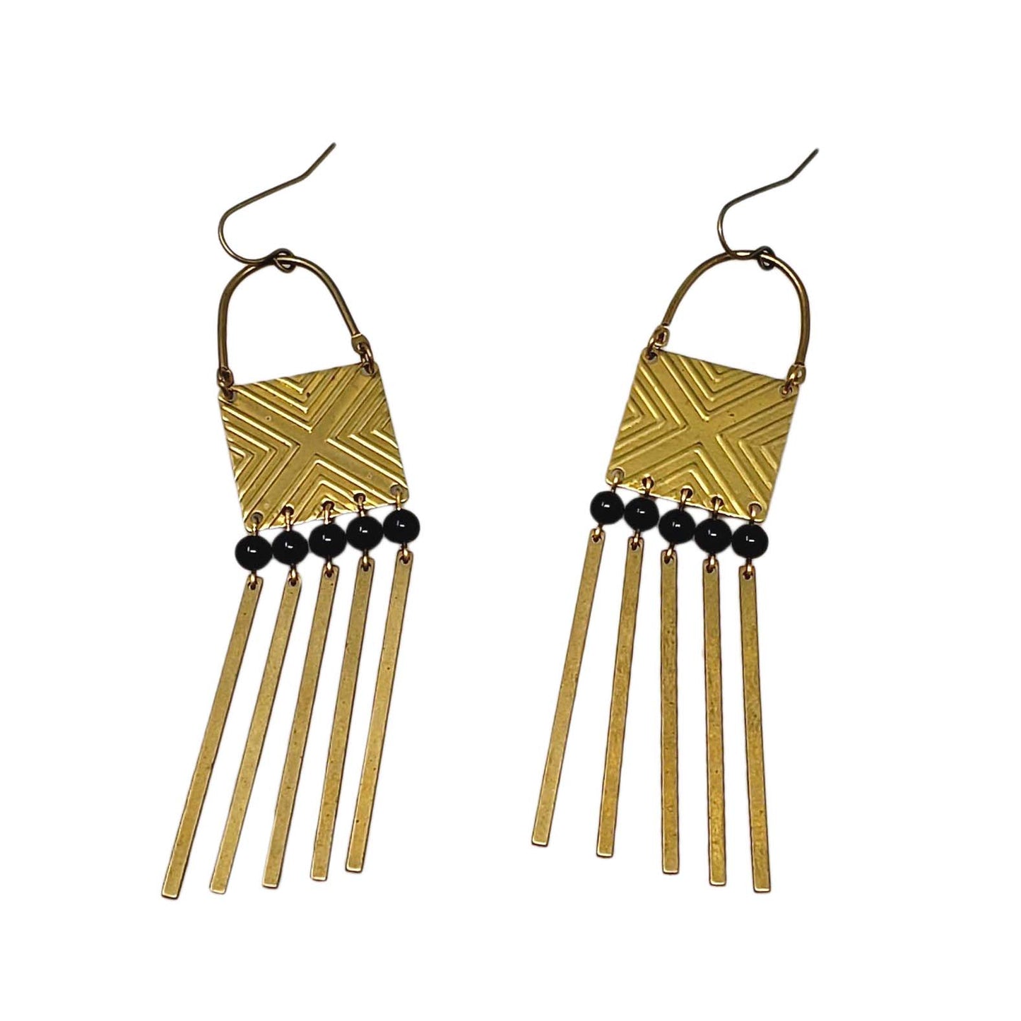 Brass Fringe Earrings