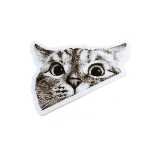 Peeking Cat Sticker