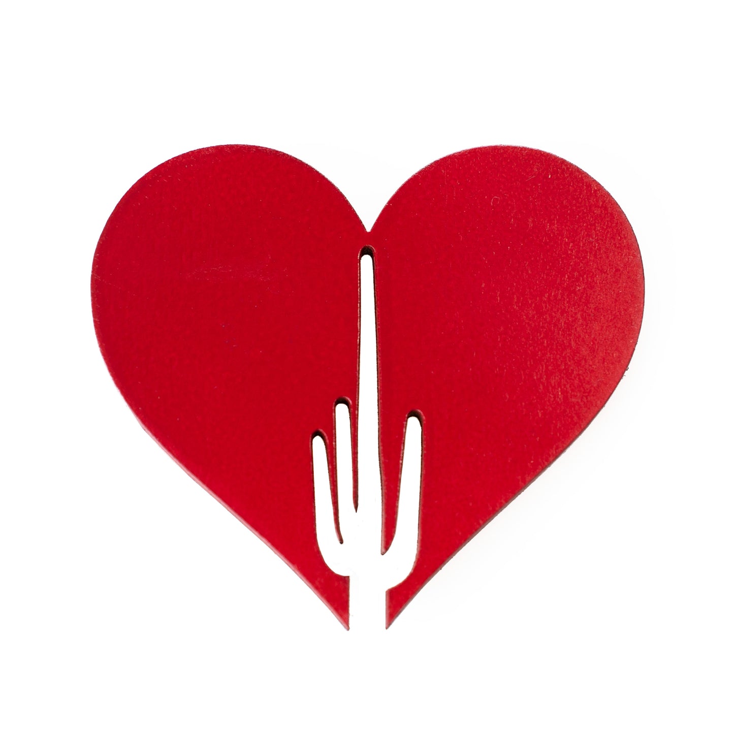 Saguaro Heart Wooden Magnet