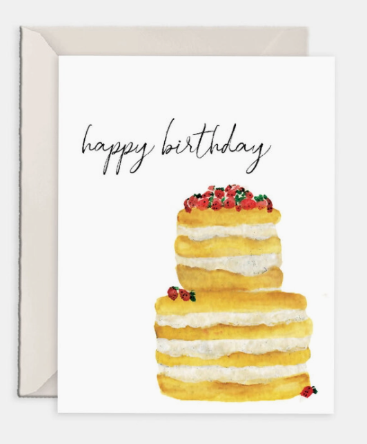 Strawberry Cake Birthday Card