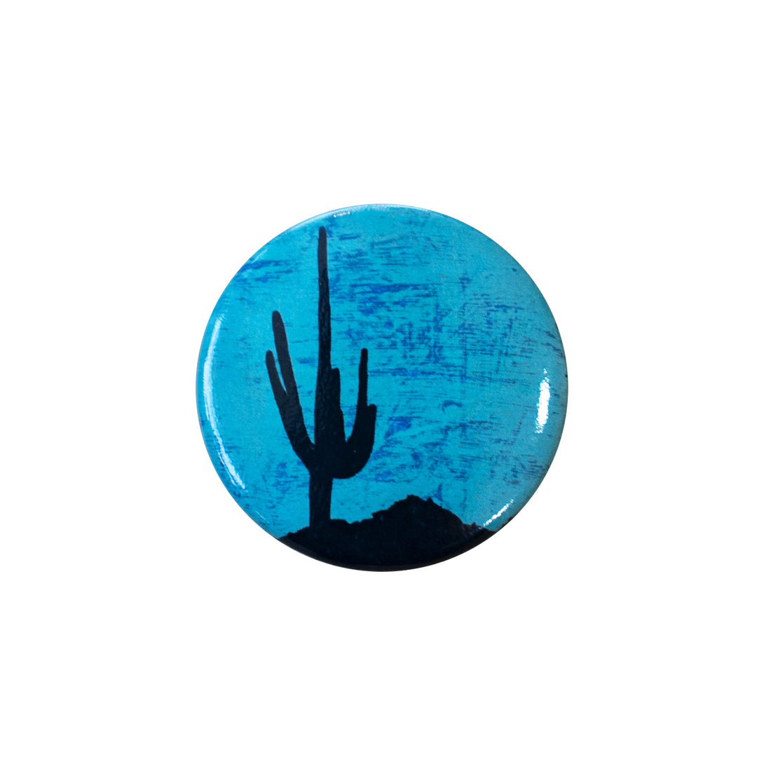 Teal Saguaro Button – MADE Art Boutique