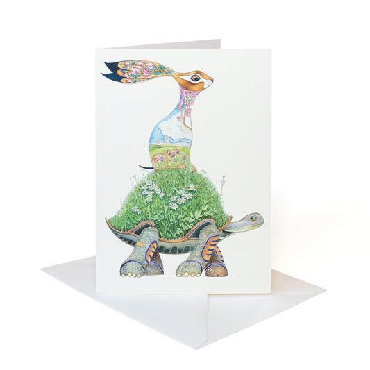 Tortoise and the Hare Greetings Card